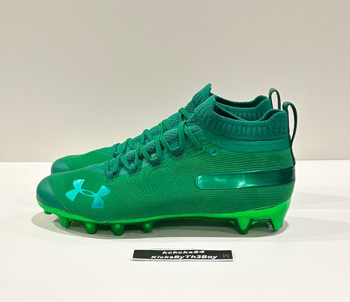 Under Armour Spotlight MC Suede Green Football Cleats Size 9  display picture 3