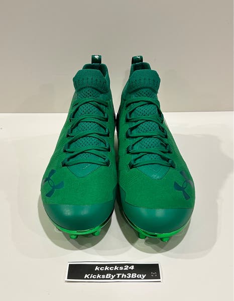 Under Armour Spotlight MC Suede Green Football Cleats Size 9  display picture 2
