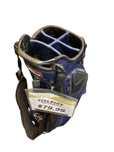 Used Titleist NAVY STAND BAG Mens Stand Bag Navy Blue 11884-S000045061