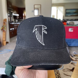 Vintage Atlanta Falcons Logo 7 Snapback Hat Black Embroidered Logo RARE Cap