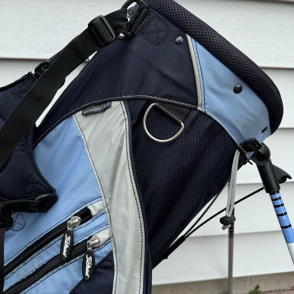 Titleist 6 Way Divider Stand Bag Dark Blue Light Blue White Dual Strap Golf Bag