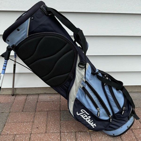 Titleist 6 Way Divider Stand Bag Dark Blue Light Blue White Dual Strap Golf Bag
