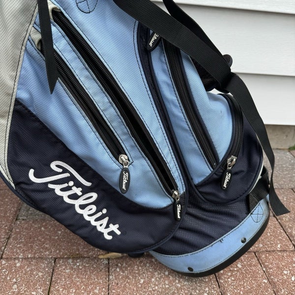 Titleist 6 Way Divider Stand Bag Dark Blue Light Blue White Dual Strap Golf Bag