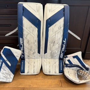 Pro Stock 35+1 True HZRDUS PX4 Pro Goalie Pads & Gloves Full Set Samsonov