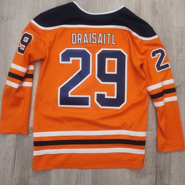 Official Leon Draisaitl Edmonton Oilers Orange Breakaway Jersey women's XL