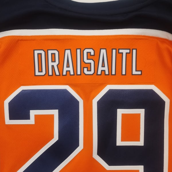 Official Leon Draisaitl Edmonton Oilers Orange Breakaway Jersey women's XL