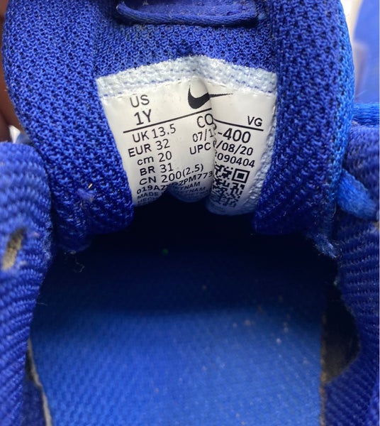 Blue Kid's Size 1Y Youth Nike Trout Cleats