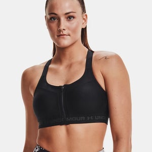 Under Armour Armour High Sports Bra Women's 38C Black Crossback Activewear QLW2
