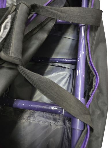 Used Louisville Slugger WHEELED BAG BB/SB Player Wheeled Bag Purple 11617-S000323596