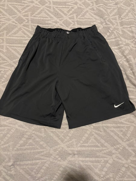 Nike Dri Fit Gym Shorts Adult Medium Dark Gray With Pockets