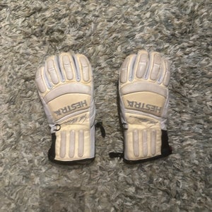 White Adult Unisex Medium Hestra Gloves (Used)