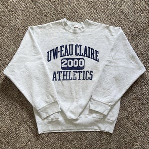 VINTAGE University of Wisconsin Eau Claire Sweatshirt Mens Large Blugolds UWEC