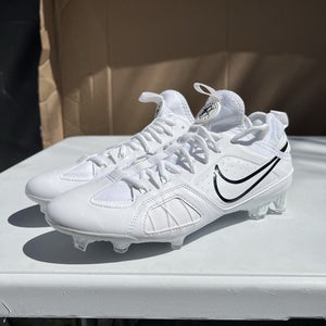 Size 9.5 - Nike Huarache 9 Varsity LAX White Black Lacrosse Cleats
