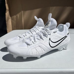 Size 8.5 - Nike Huarache 9 Varsity LAX White Black Lacrosse Cleats