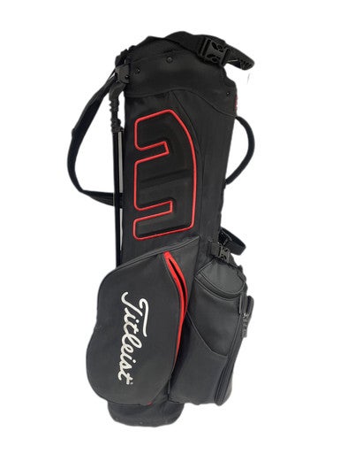 Used Titleist Blk Red Wht Stand Bag Mens Stand Bag Black And Red 11735-s000343502