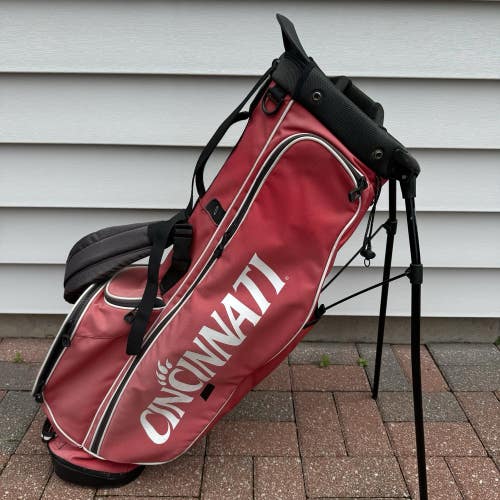 Ping Hoofer Golf Club 4 Way Carry Stand Bag Cincinnati Bearcats NCAA Team Red