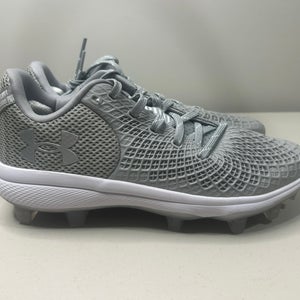 Size 10 Women’s Under Armour Glyde 2.0 MT TPU Softball Cleats Grey