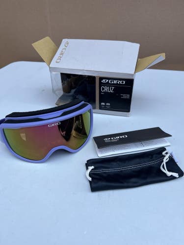 GIRO CRUZ - Snow Sports Goggles -Adult Unisex Lilac/Amber Pink Anti-Fog Lens
