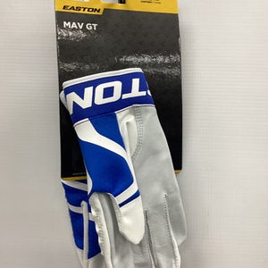 Easton Medium (New) Blue White Batting Gloves