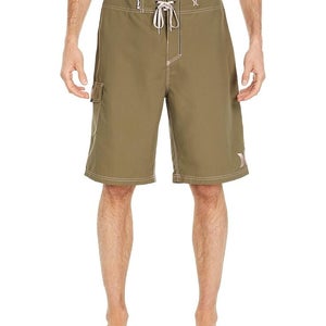 Hurley One And Only Boardshort Men's 44 Olive 22" Drawstring Swimwear QLW90