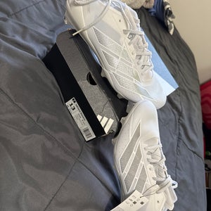 White Men's Size 13.0 (W 14.0) Adult Adidas Cleats (New)