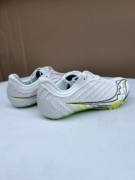 Saucony Spitfire 5 Track Spike Sprinting Shoes White/Green Men 7.5/ Women 9