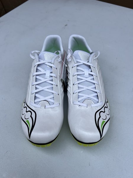 Saucony Spitfire 5 Track Spike Sprinting Shoes White/Green Men 7.5/ Women 9