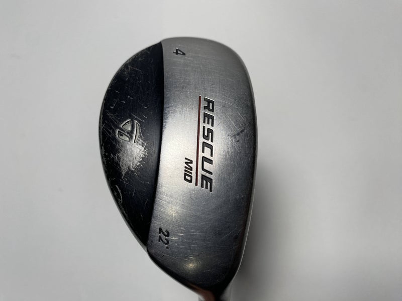 TaylorMade Rescue Mid 4 Hybrid 22* Stiff Graphite Mens RH Midsize Grip