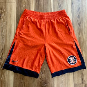Y2K Nike Team Illinois Fighting Illini Basketball Shorts, Large