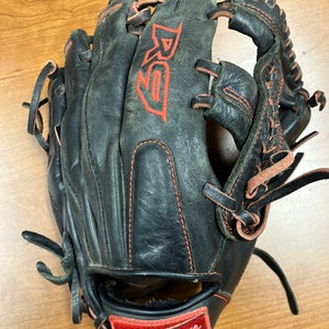 Black Rawlings R9 Right Hand Throw Baseball Glove 11"