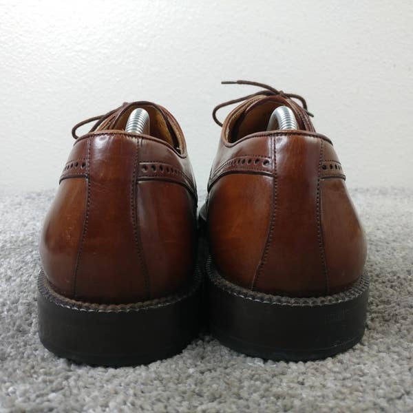 Mezlan Valencia Mens Size 10.5 Dress Shoes Cap Toe Woven Derby Brown Leather  | SidelineSwap | Buy and Sell on SidelineSwap