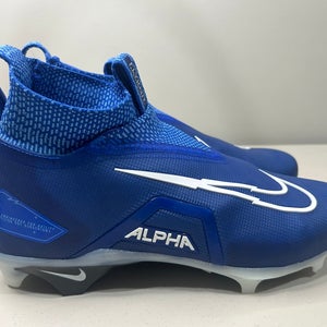 Size 10 Men’s Nike Alpha Menace Elite 3 Football Cleat Shoe Blue Brand New In Box