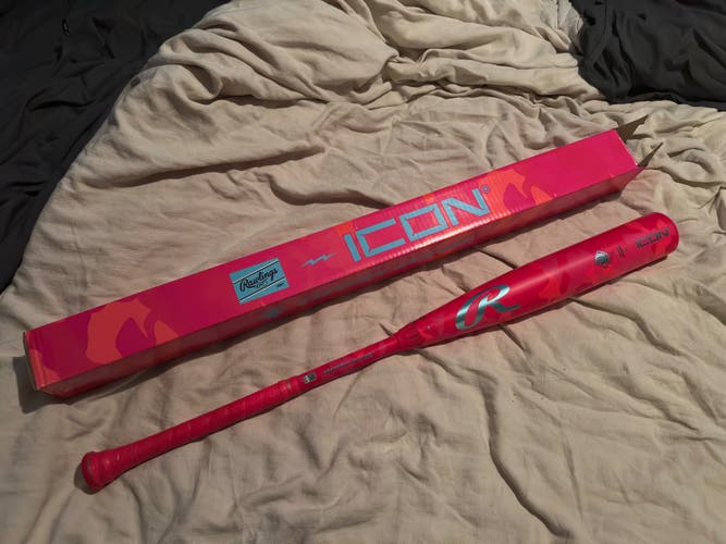 2025 Rawlings Icon BBCOR Certified Bat (-3) Composite 30 oz 33" (Used)
