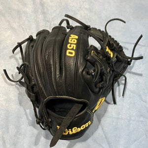 Black Wilson A950 Right Hand Throw Infield Baseball Glove 11.5" (Used)