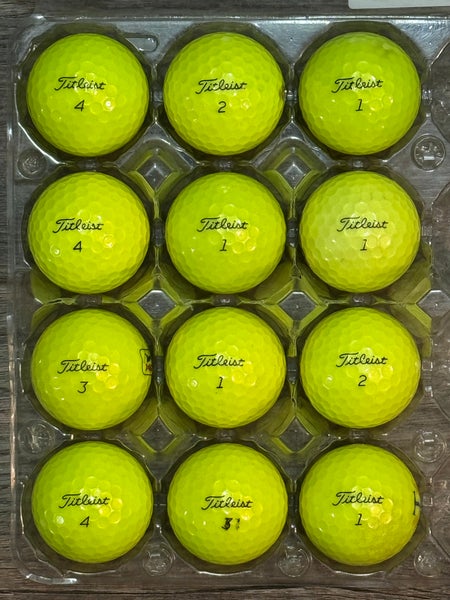 12 Titleist AVX Yellow Golf Balls