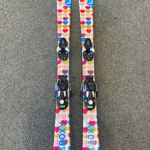 Kid's Roxy "Hearts" 110 cm All Mountain Skis | Salomon TZ5 Junior Bindings Max DIN 4.5 (Used)