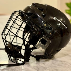 Hespeler Hockey Helmet Youth Black With Cage