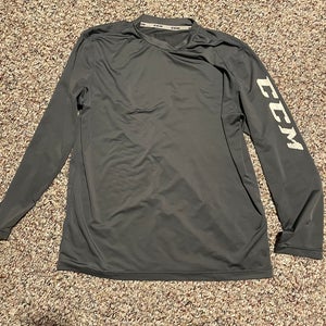Gray Youth Large CCM Compression Shirt