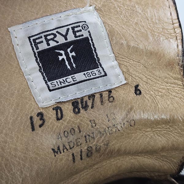 Frye James Lug Wingtip Oxford Derby Leather Boots Men display picture 1