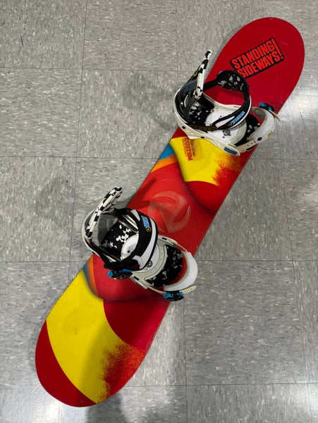 Kid's Burton Custom smalls Snowboard All Mountain With Bindings Soft Flex Directional Twin (Used)