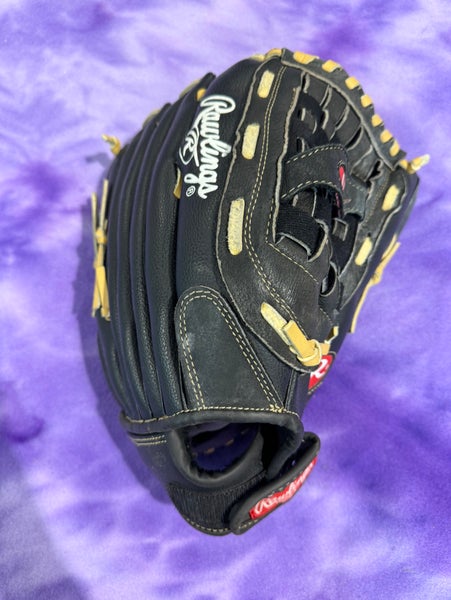 Black Rawlings RSB Right Hand Throw Pitcher's Baseball Glove 14" (Used)