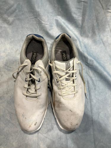White Men's Size 13.0 (W 14.0) Footjoy Pro SL Golf Shoes (Used)