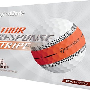 Taylor Made Tour Response Stripe Golf Balls (12pk, Orange) 1dz 3 Layer NEW