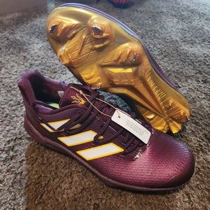 adidas Adizero Mens 8 Afterburner ASU Arizona Baseball Cleats Sun Devils Maroon
