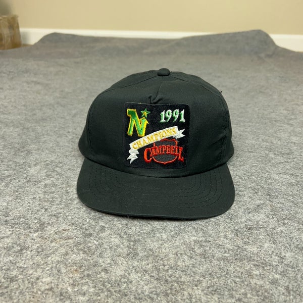 Vintage Minnesota North Stars Mens Hat Black Snapback Adjustable Hockey NHL 1991