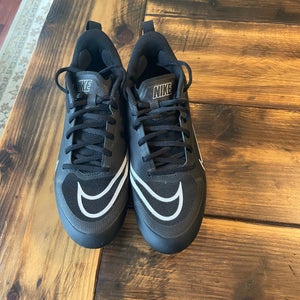 Black Unisex Size M 8.0 (W 9.0) Adult Nike Low Top Alpha Huarache 8 Pro (Used)
