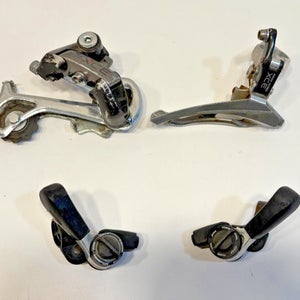 Vintage Suntour XCE 4050 3x6 Speed Derailleurs +Power Control Accushift Shifters