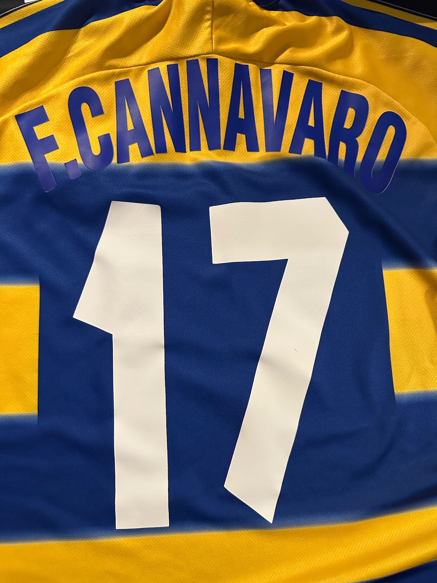 【新品/タグ付き】95-97パルマAC ♯17カンナバーロ【XLサイズ】ホーム Throwback Parma AC Fabio Cannavaro #17 Retro Champion Adult