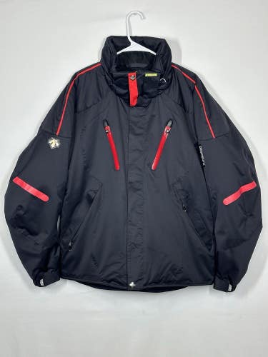 #2640 DESCENTE ION BODIES Hooded Insulated Ski Jacket Men Size EU 52 / US L