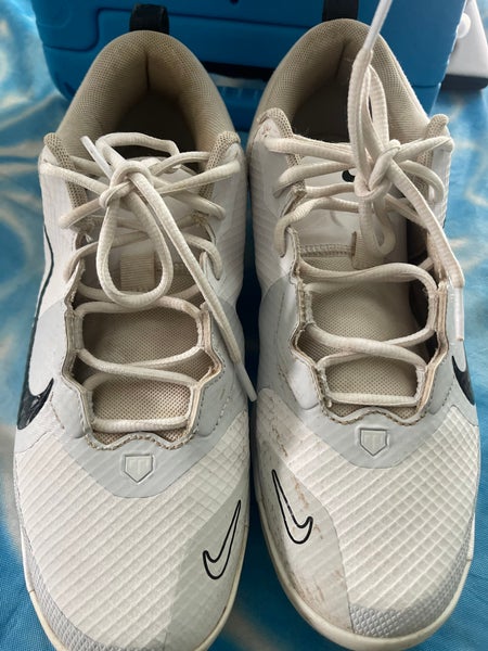 Nike Force Zoom Trout 9 Pro MCS "White/Black/Pure Platinum" Men's Baseball Cleat